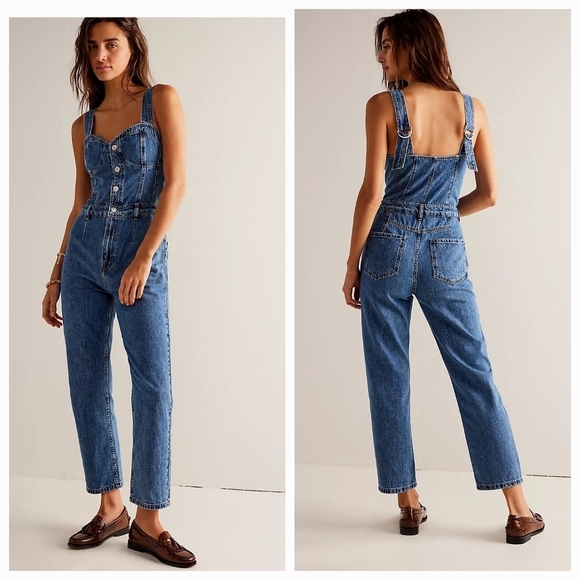 Free People Denim - We the Free Kensington Jumpsuit size 12 NWT
